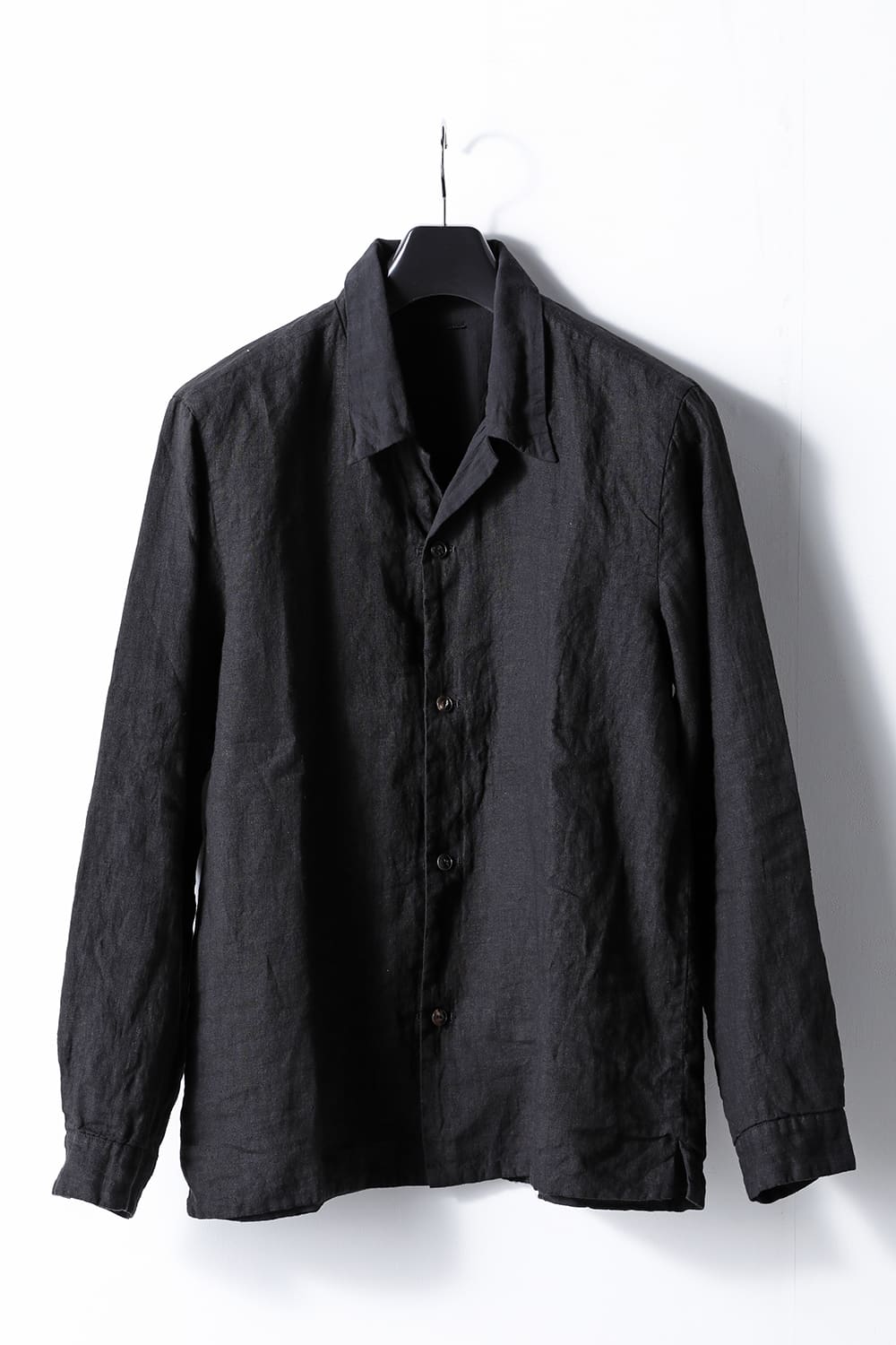 Open Collar Reversible Shirt Black/Black