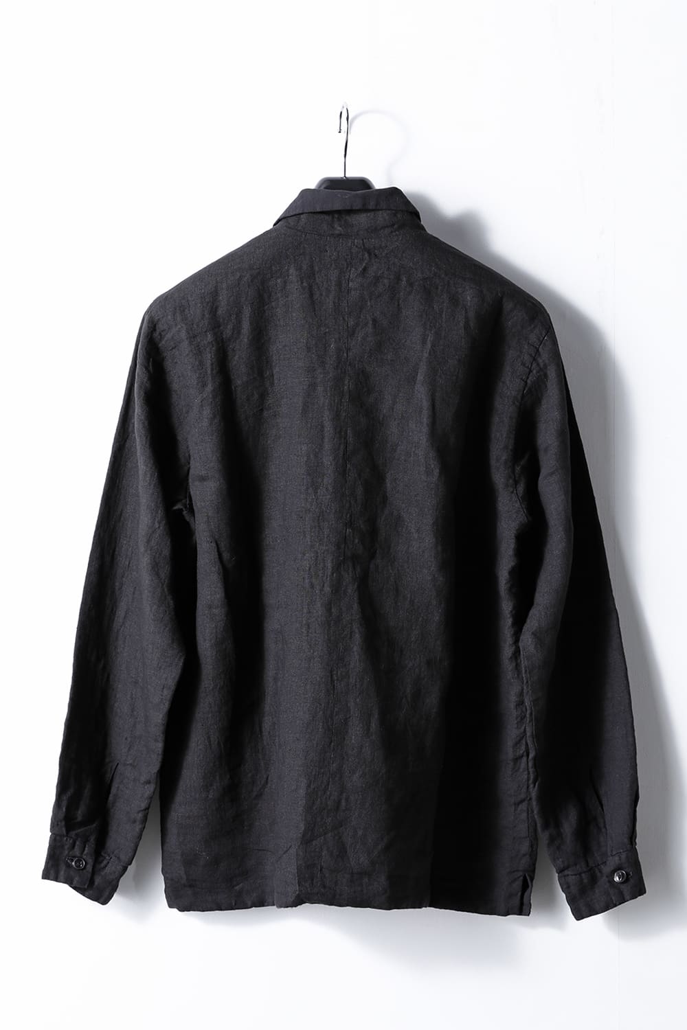 Open Collar Reversible Shirt Black/Black