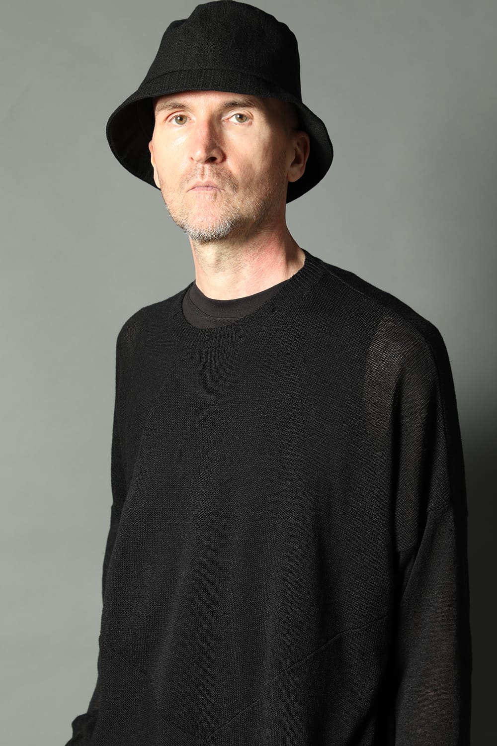 Knit long sleeve linen nylon combination