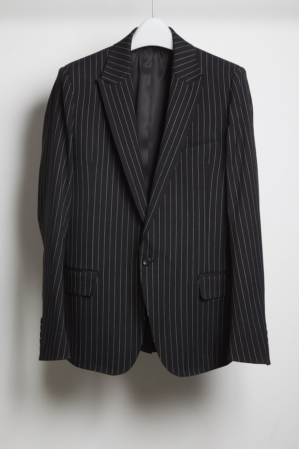 Tracker pinstripe 1B jacket Black × Off White