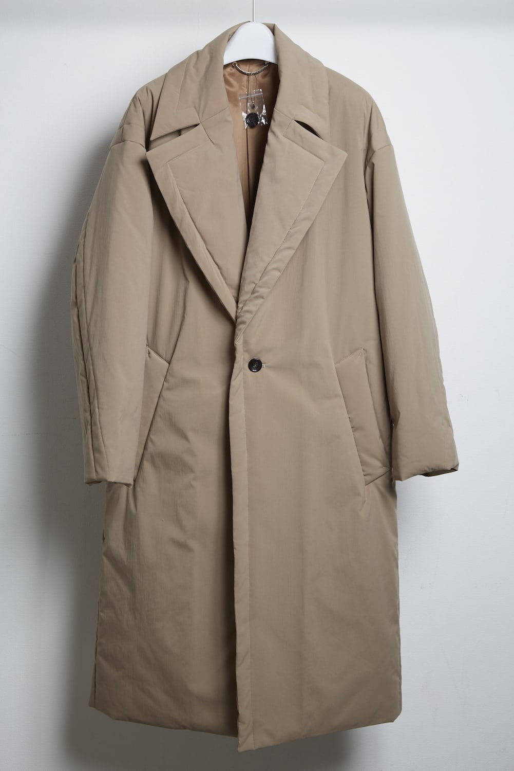 Taslan stretch taffeta coat Beige