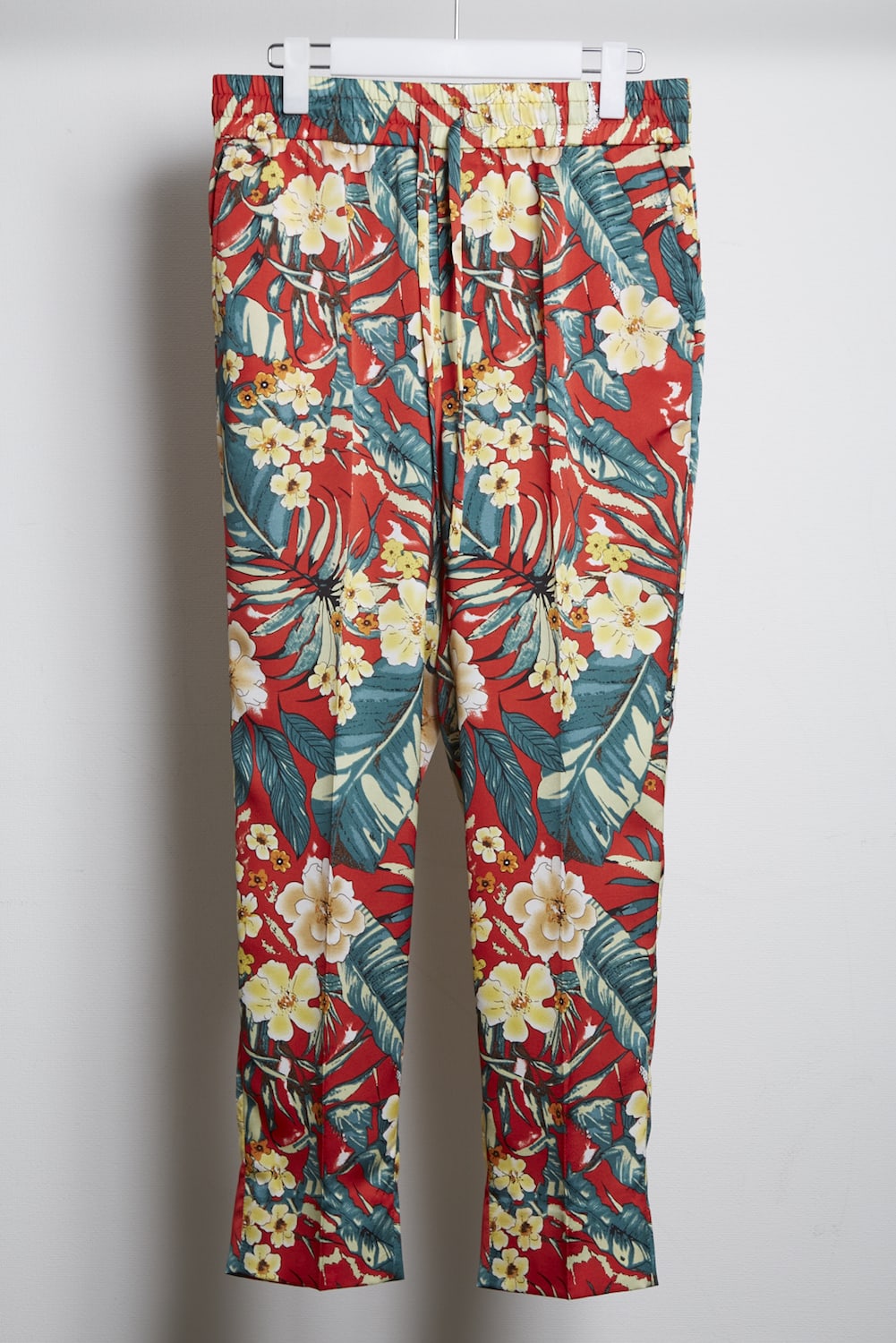 PE Dessin tropical print drawstring pants Red
