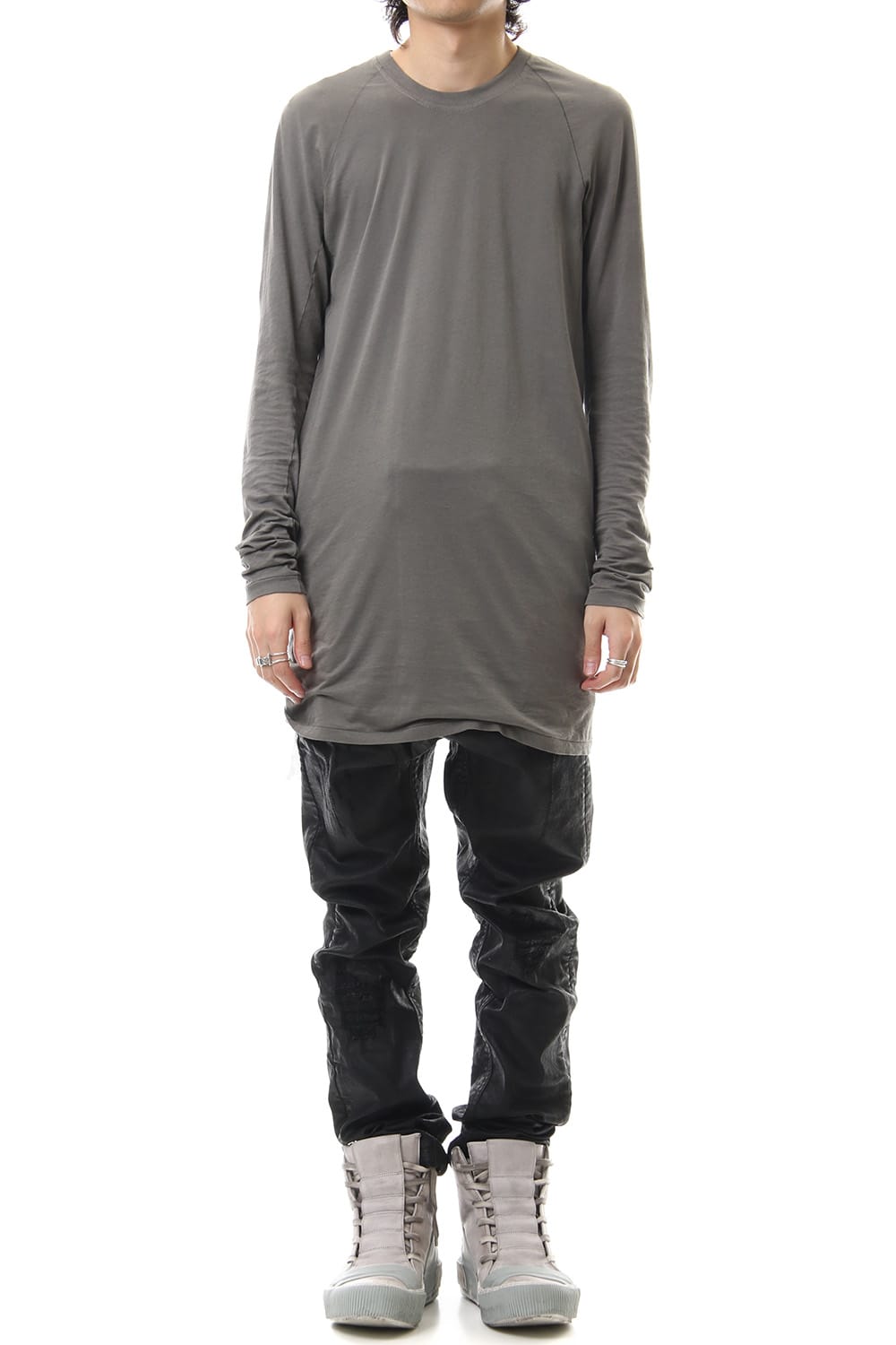 Waxed Coating Damaged processing Baggy Pants