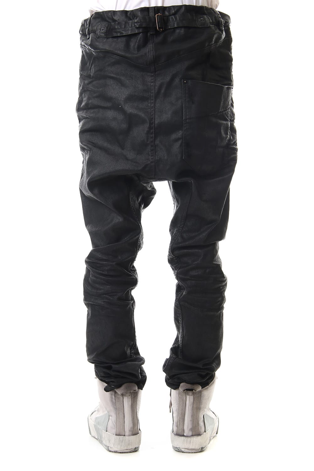 Waxed Coating Damaged processing Baggy Pants