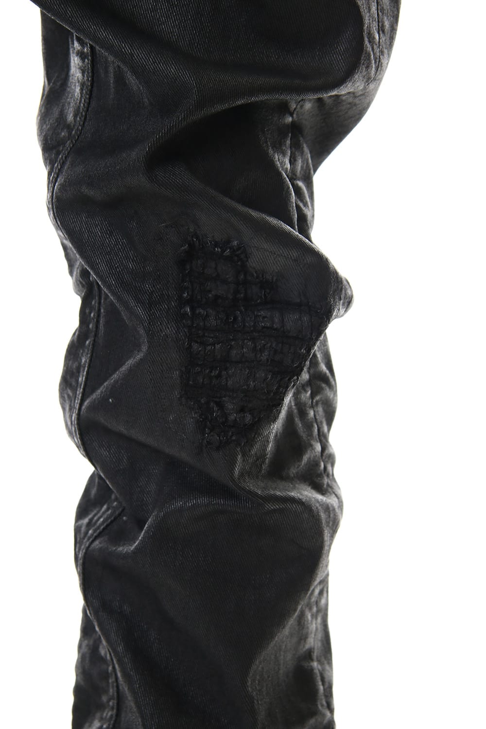 Waxed Coating Damaged processing Baggy Pants