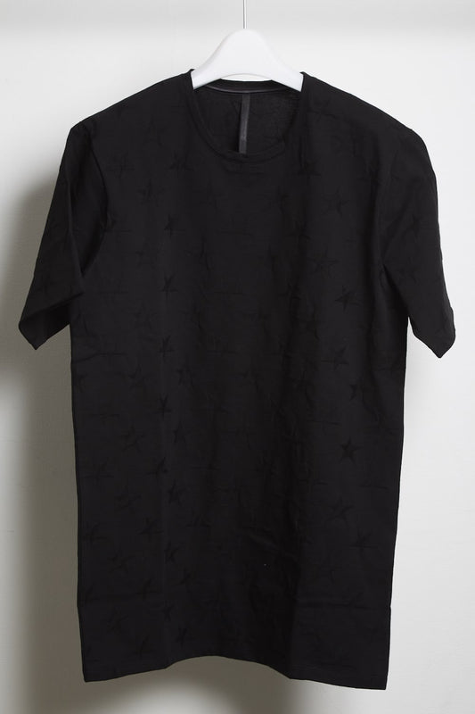 Star lynx jacquard regular T-shirt Black