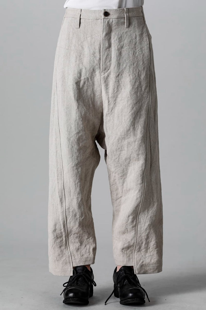 Heavy Canvas Linen Cropped Pants