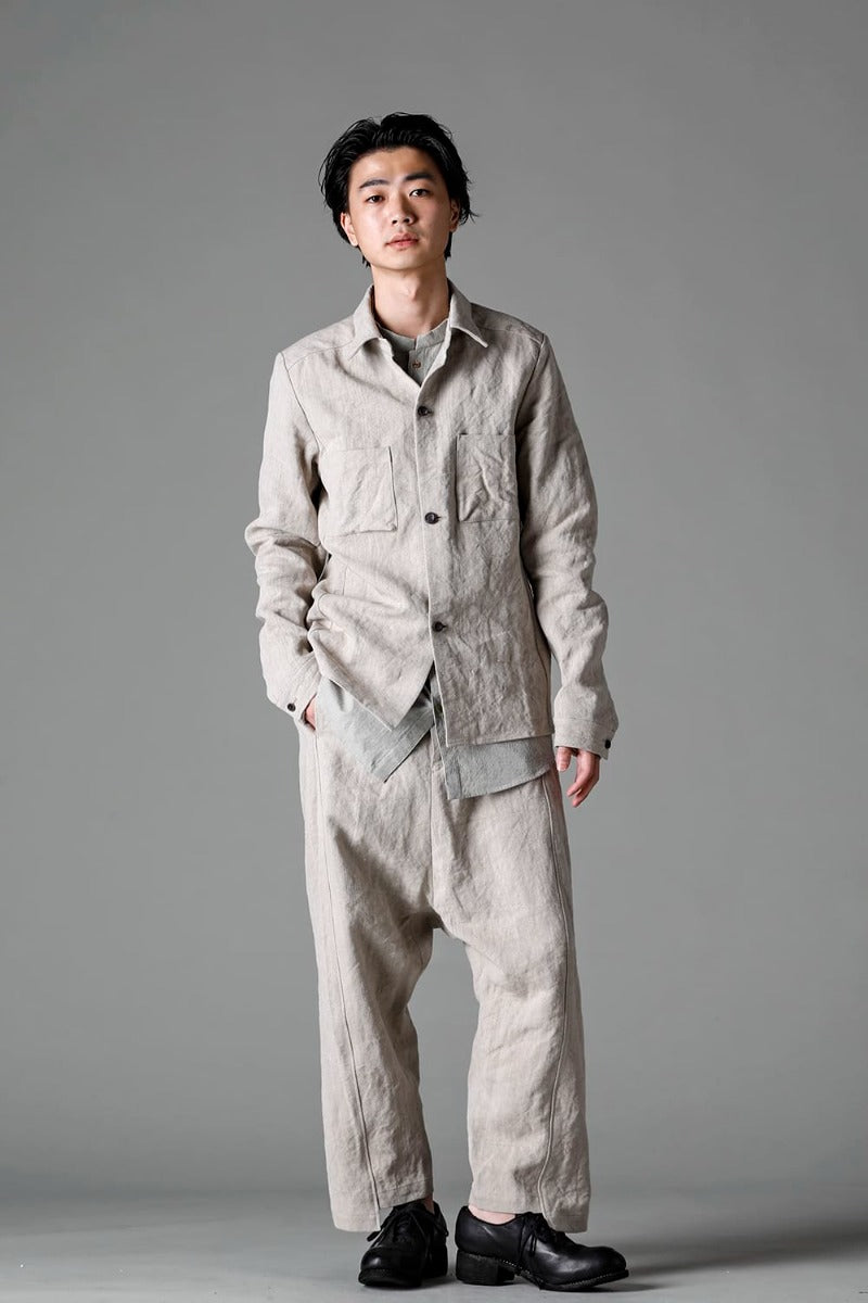 Heavy Canvas Linen Cropped Pants