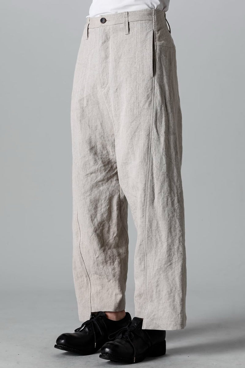 Heavy Canvas Linen Cropped Pants