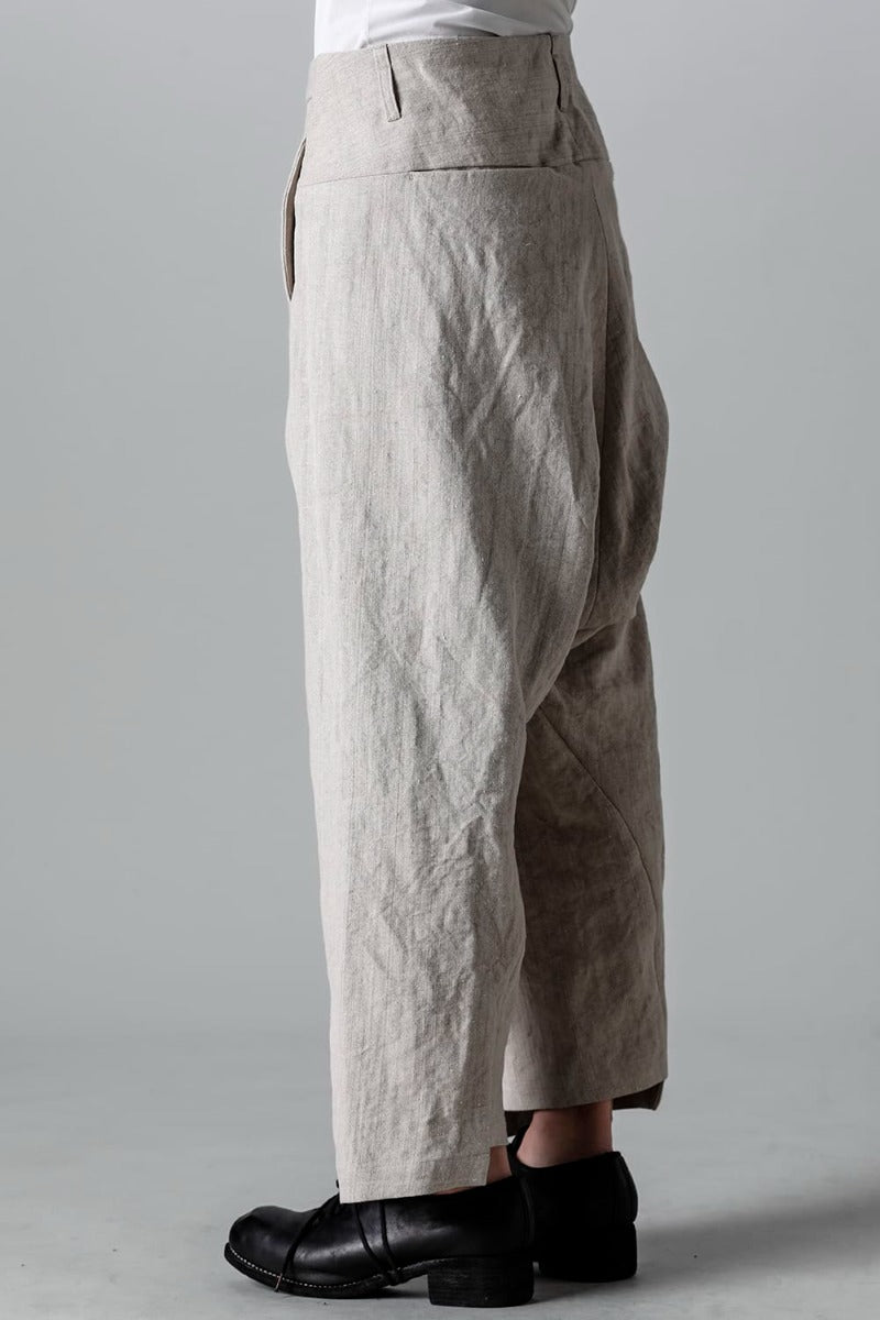 Heavy Canvas Linen Cropped Pants