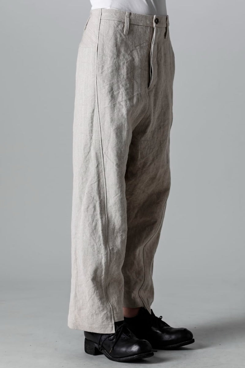 Heavy Canvas Linen Cropped Pants