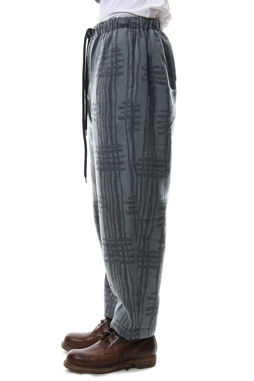 Pants PA89 Grid Pattern Jaquard Wool Beaver Finished