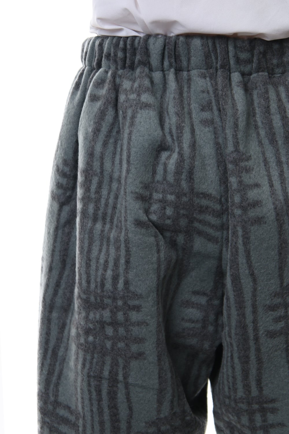 Pants PA89 Grid Pattern Jaquard Wool Beaver Finished