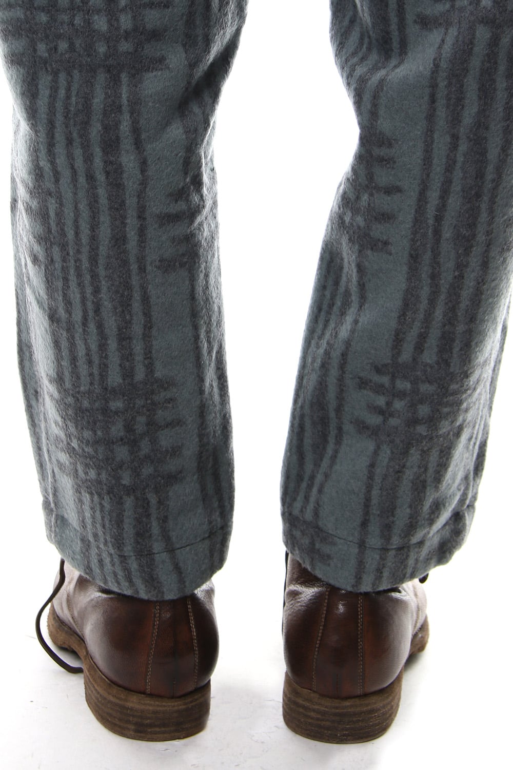 Pants PA89 Grid Pattern Jaquard Wool Beaver Finished