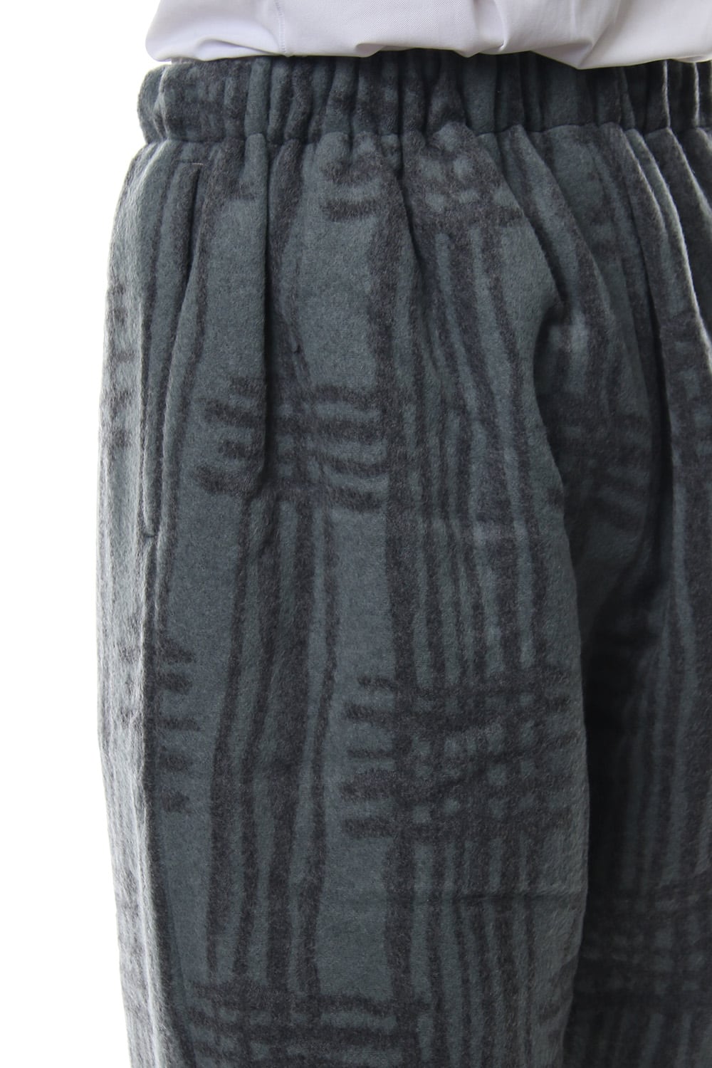 Pants PA89 Grid Pattern Jaquard Wool Beaver Finished