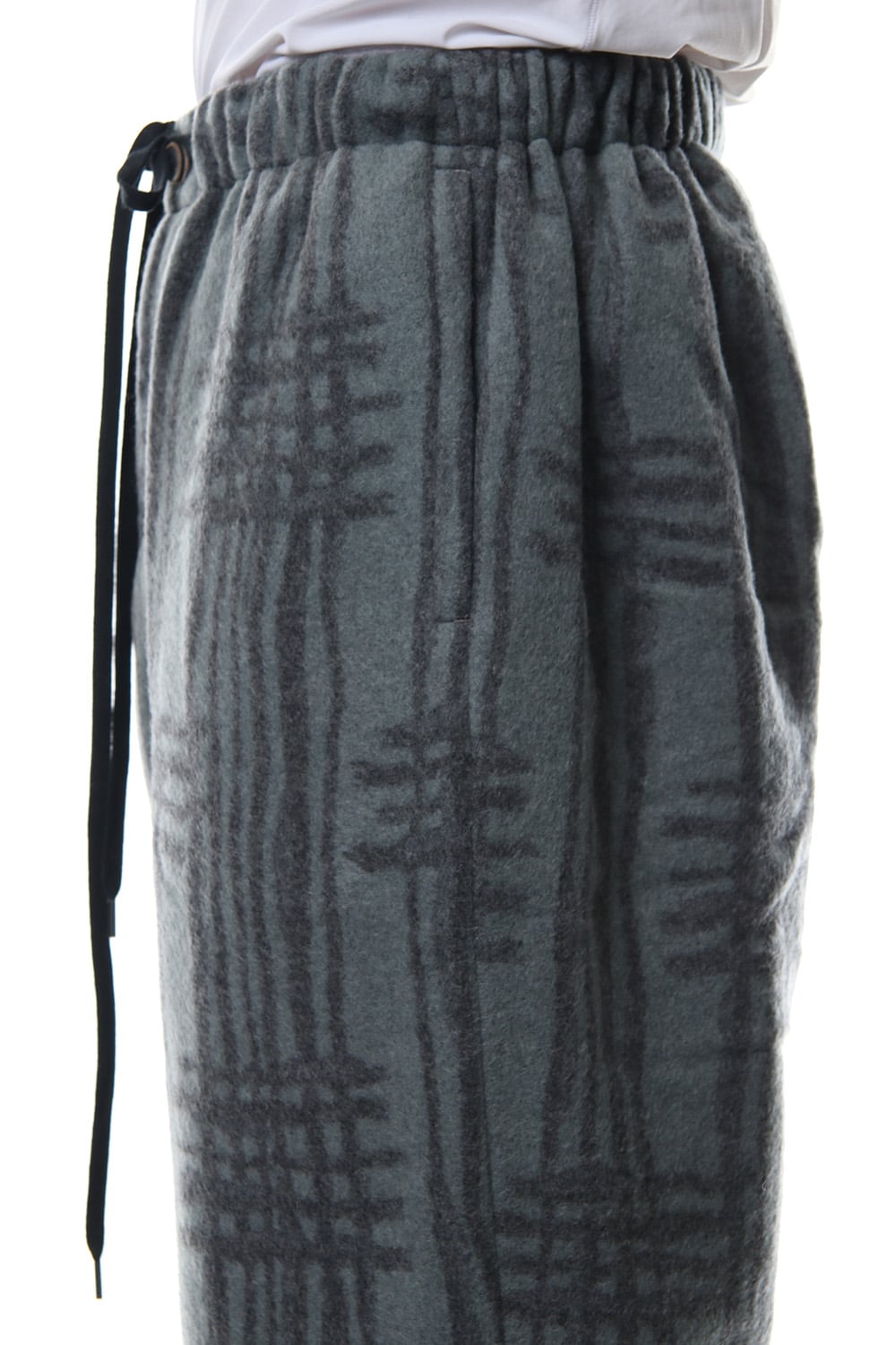 Pants PA89 Grid Pattern Jaquard Wool Beaver Finished