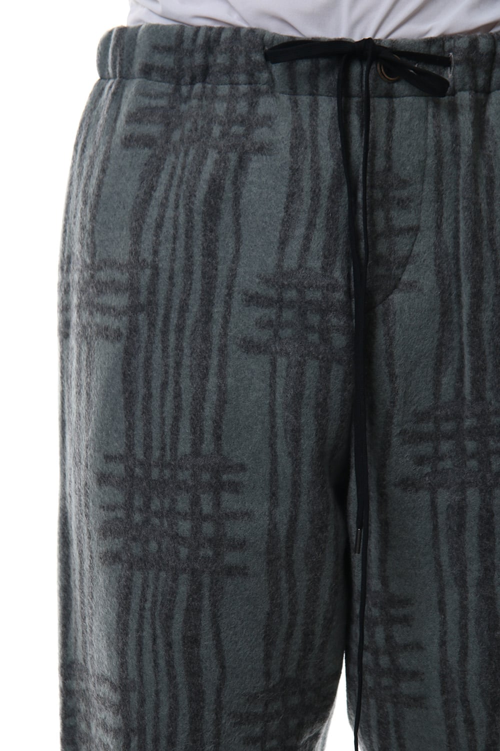 Pants PA89 Grid Pattern Jaquard Wool Beaver Finished