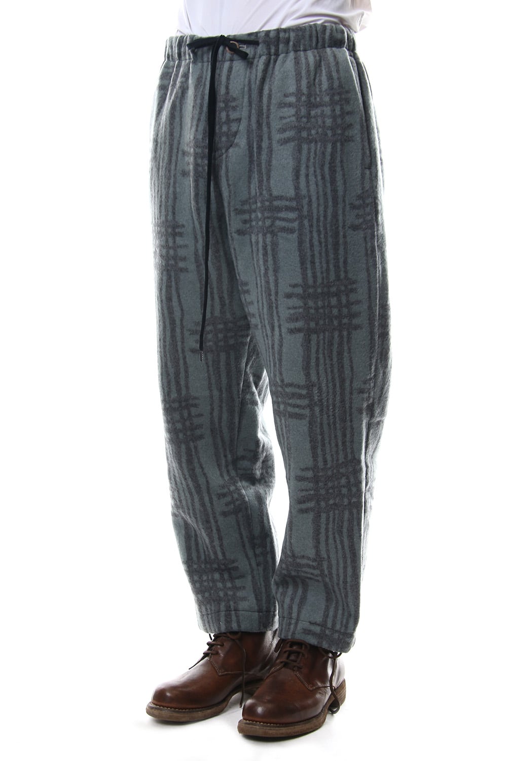 Pants PA89 Grid Pattern Jaquard Wool Beaver Finished