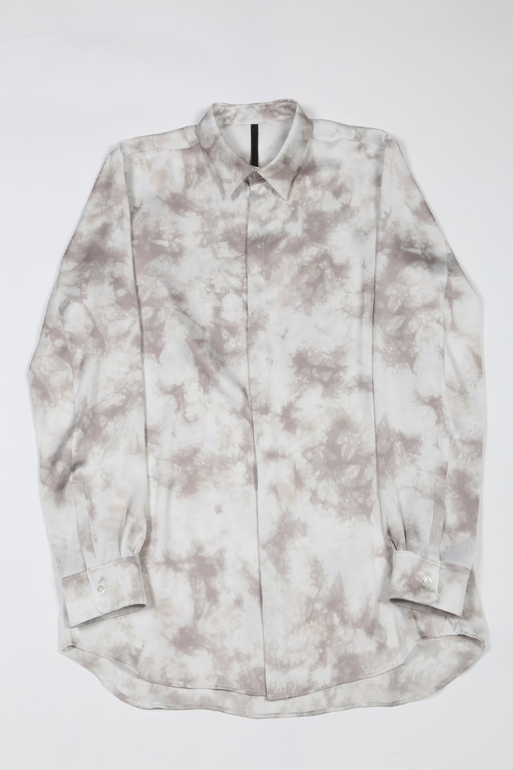 サテンマーブルプリントシャツ ビスクマーブル