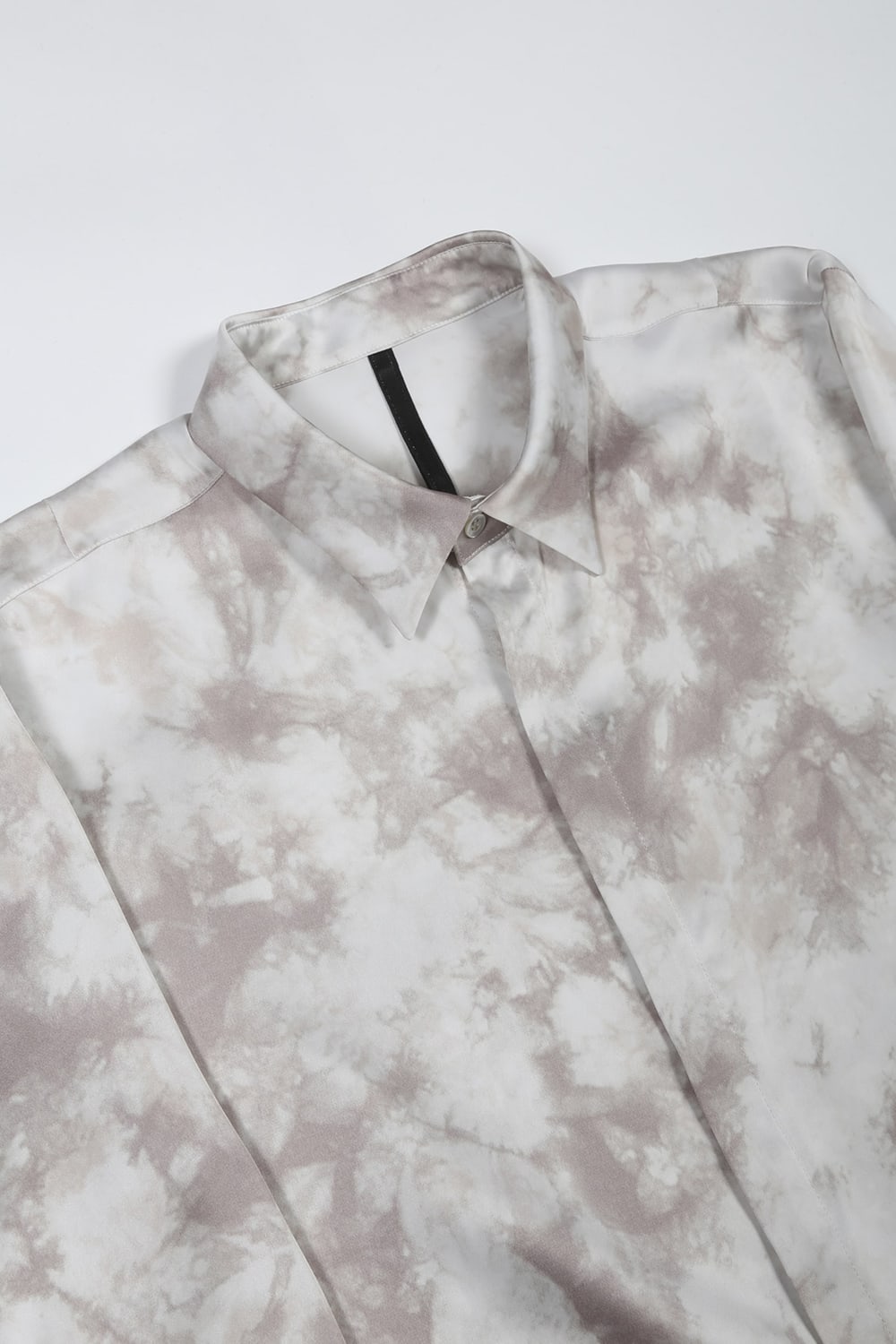 サテンマーブルプリントシャツ ビスクマーブル