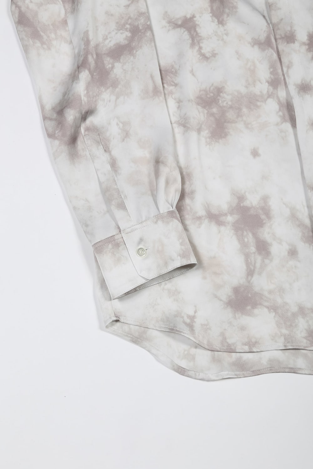 サテンマーブルプリントシャツ ビスクマーブル