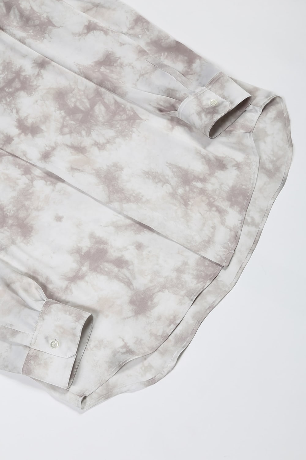 サテンマーブルプリントシャツ ビスクマーブル