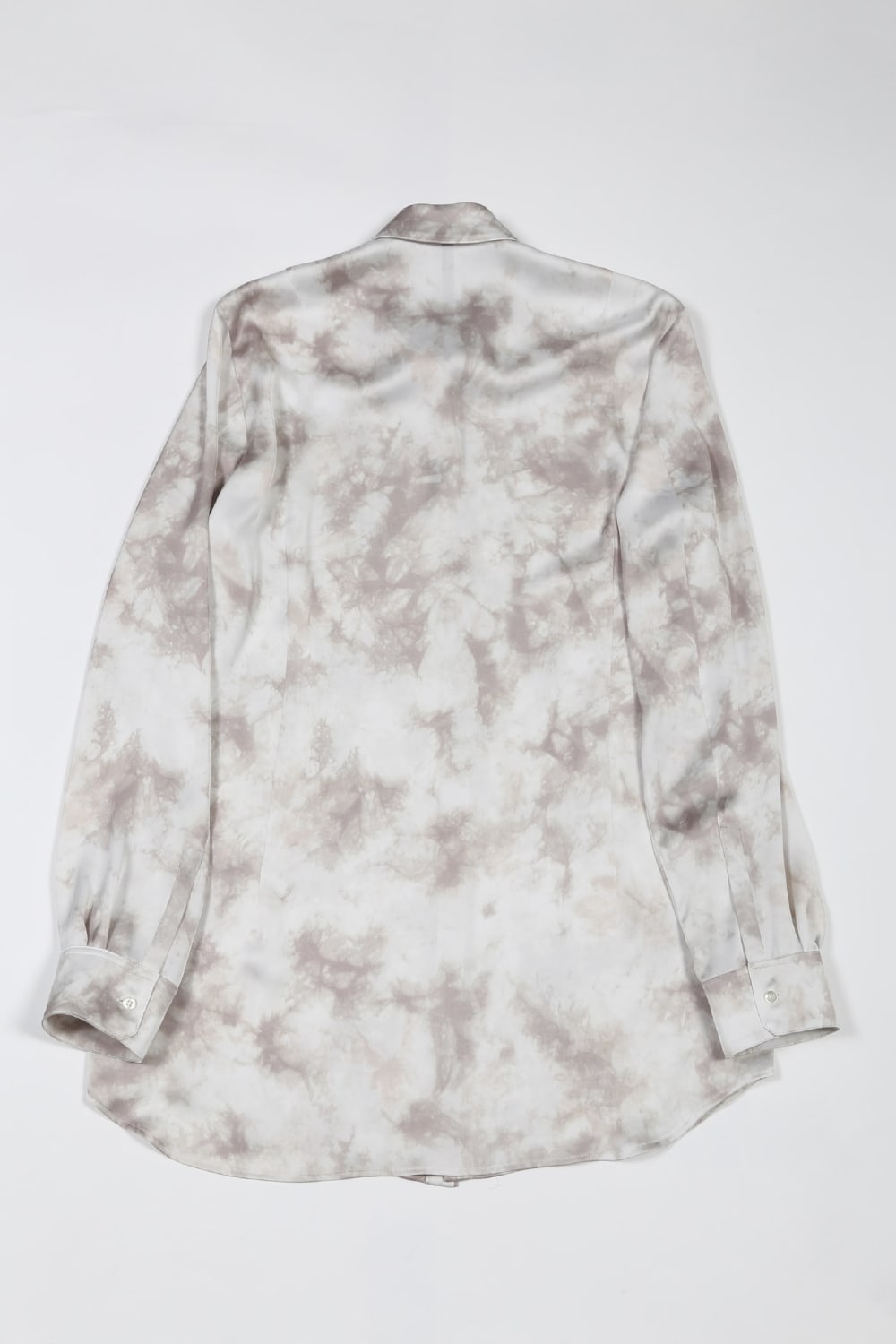 サテンマーブルプリントシャツ ビスクマーブル