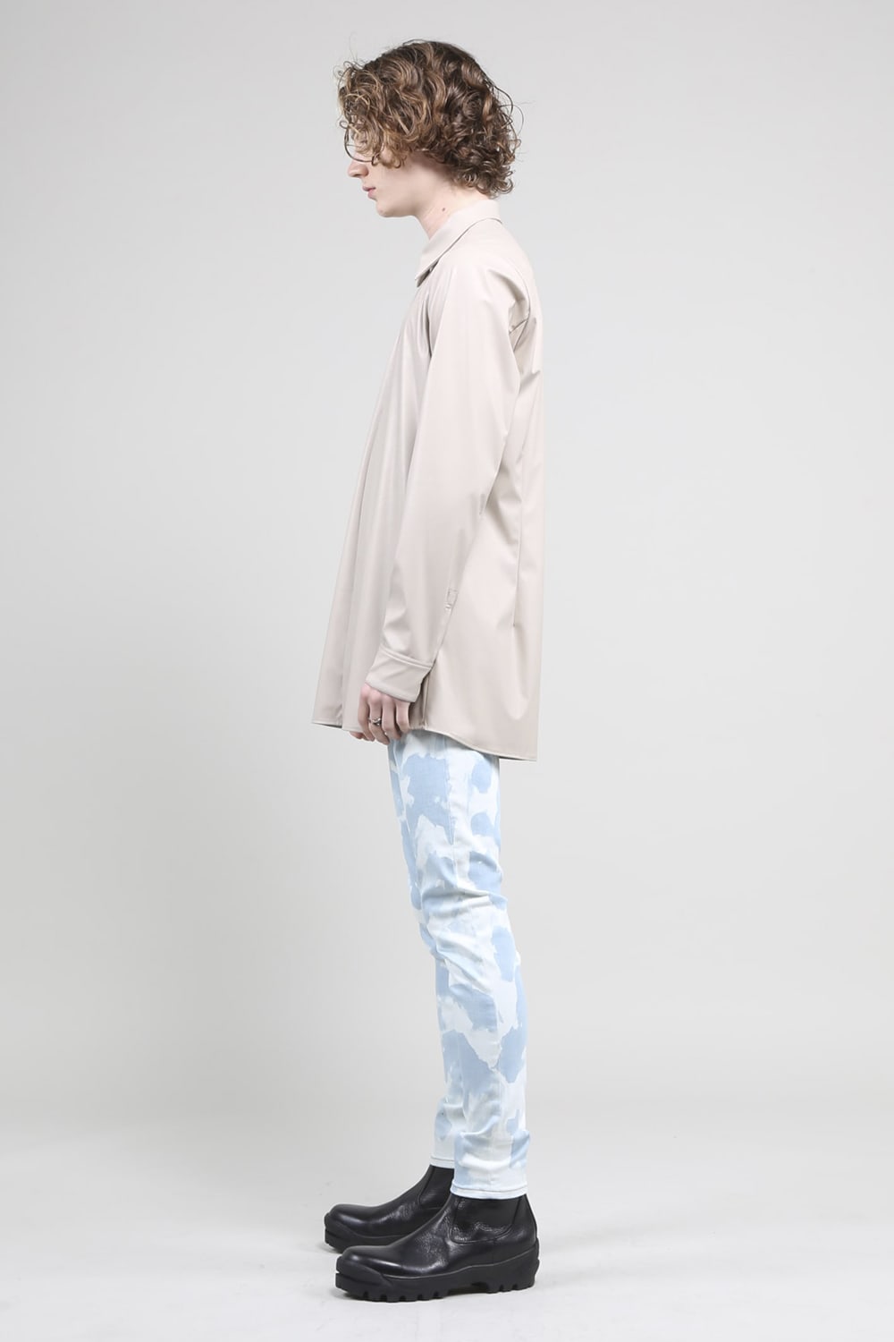 Fake Leather Shirt Bisque