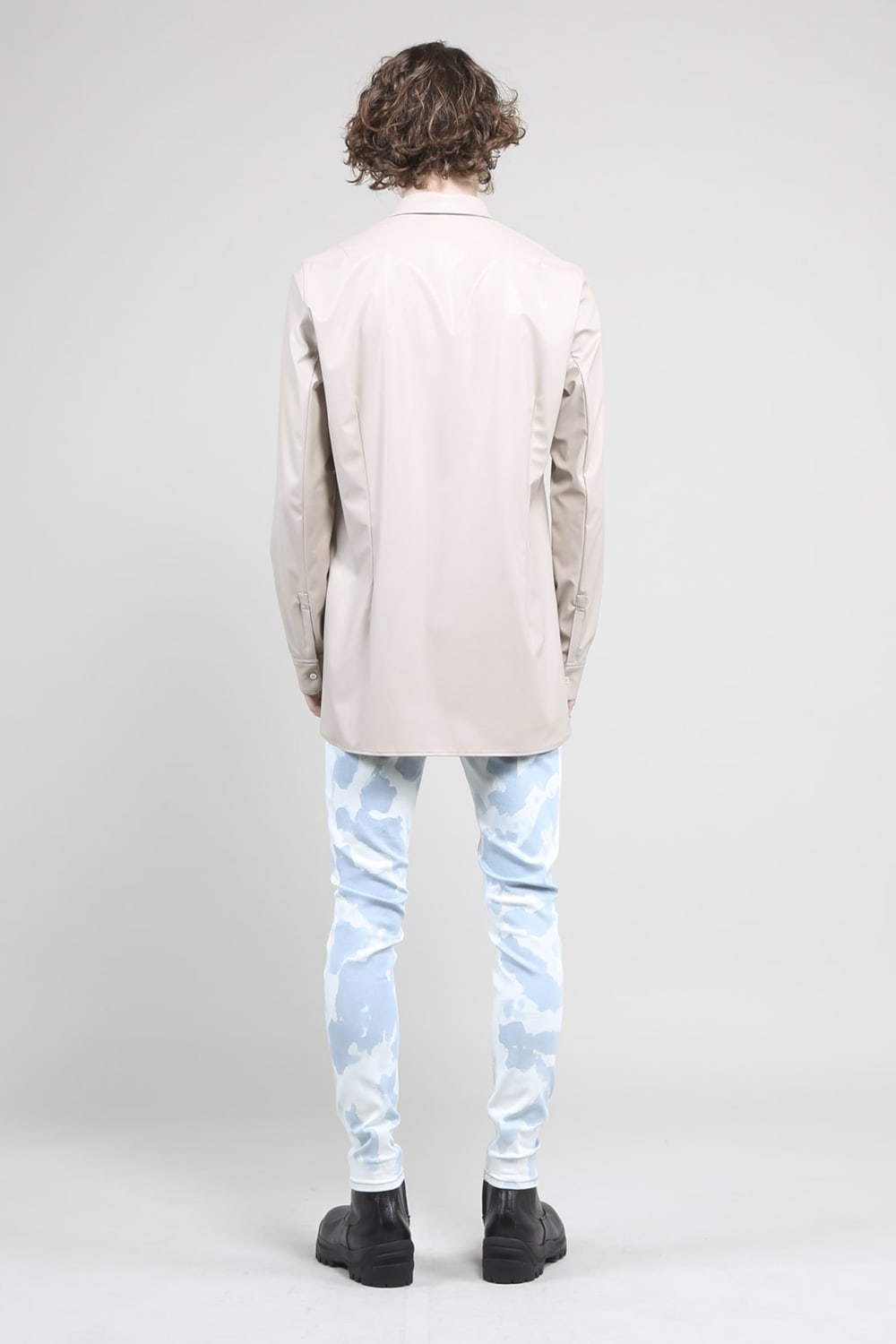 Fake Leather Shirt Bisque