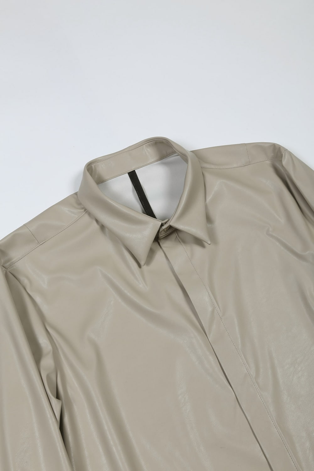Fake Leather Shirt Bisque