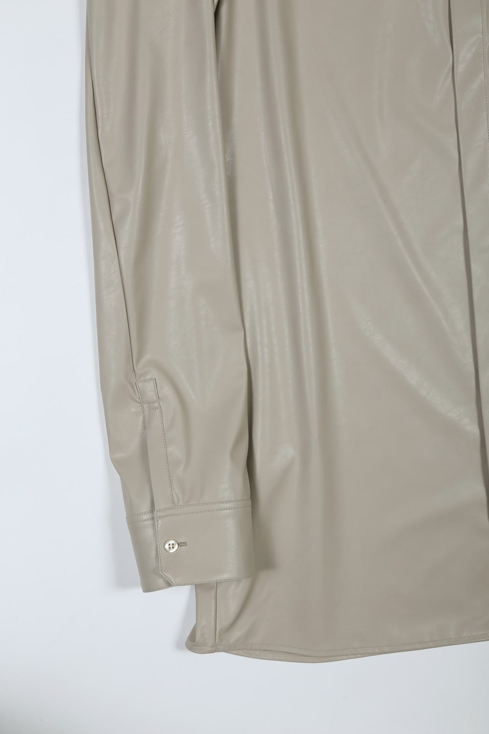 Fake Leather Shirt Bisque