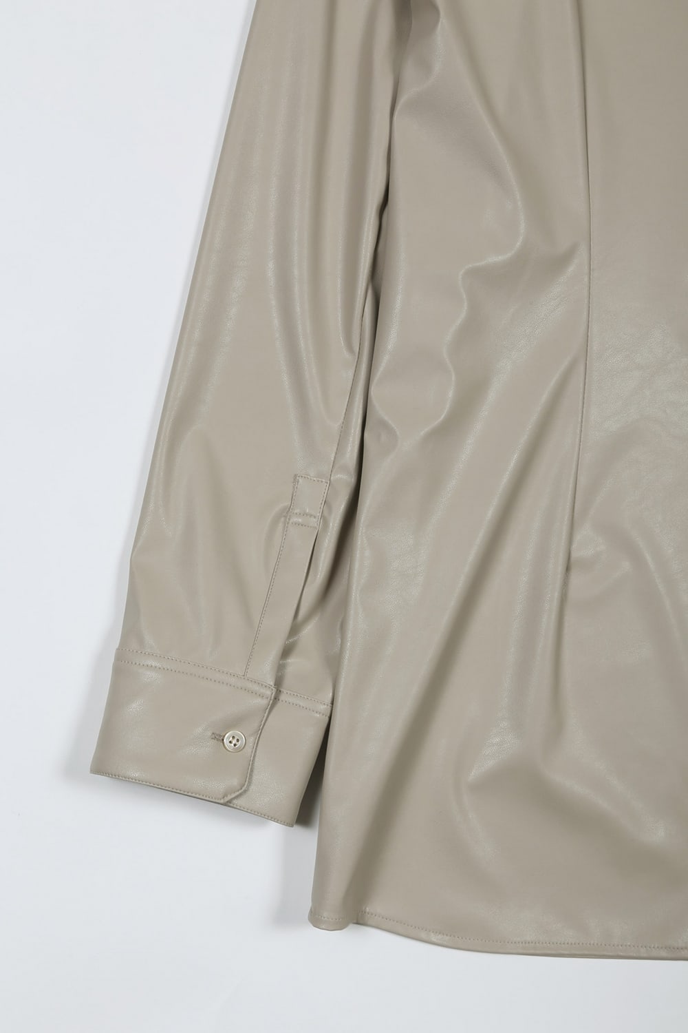 Fake Leather Shirt Bisque