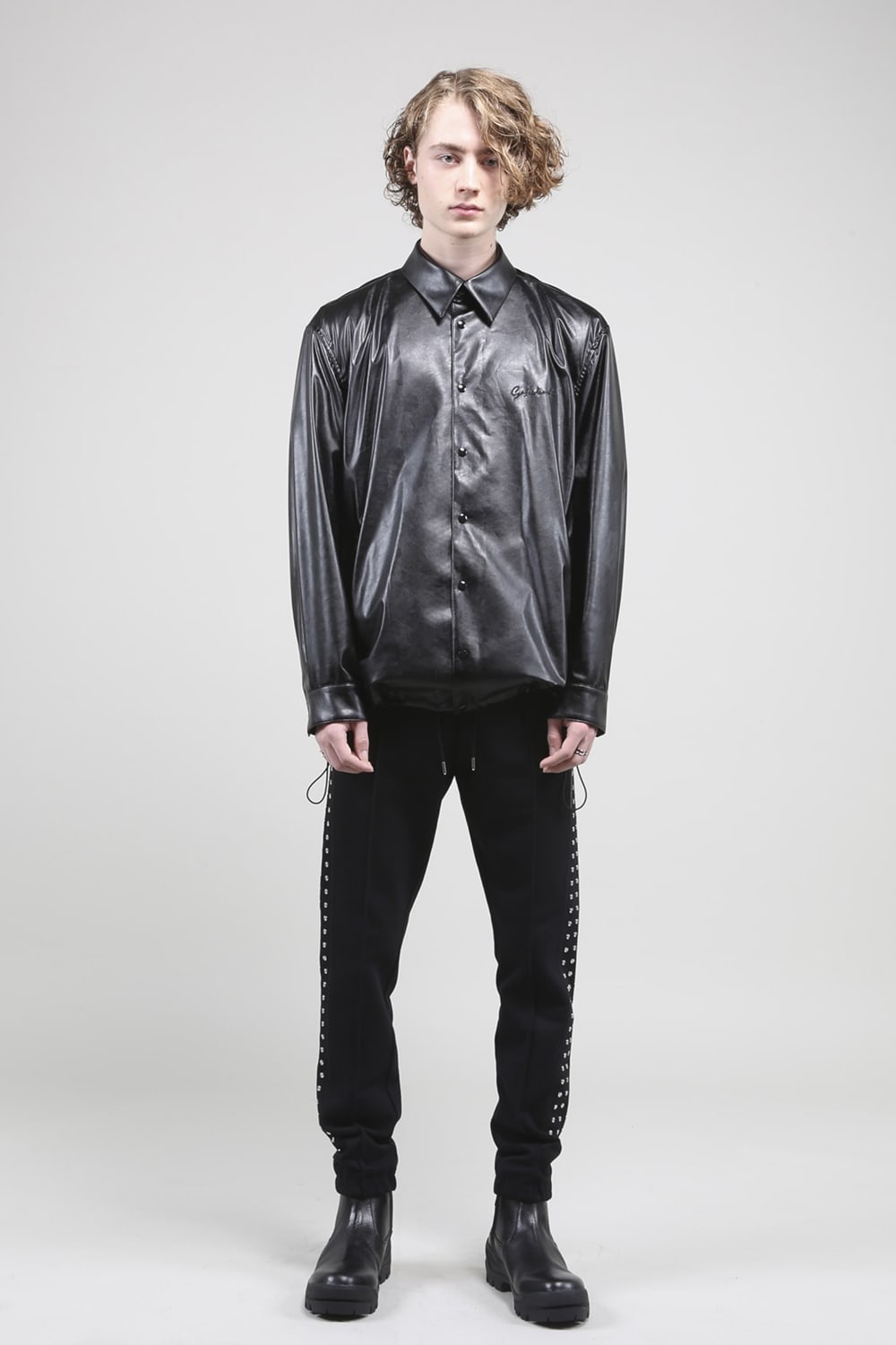 Fake Leather Coach Jacket Black