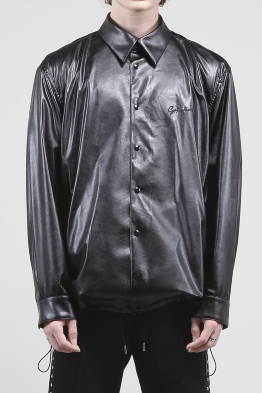 Fake Leather Coach Jacket Black