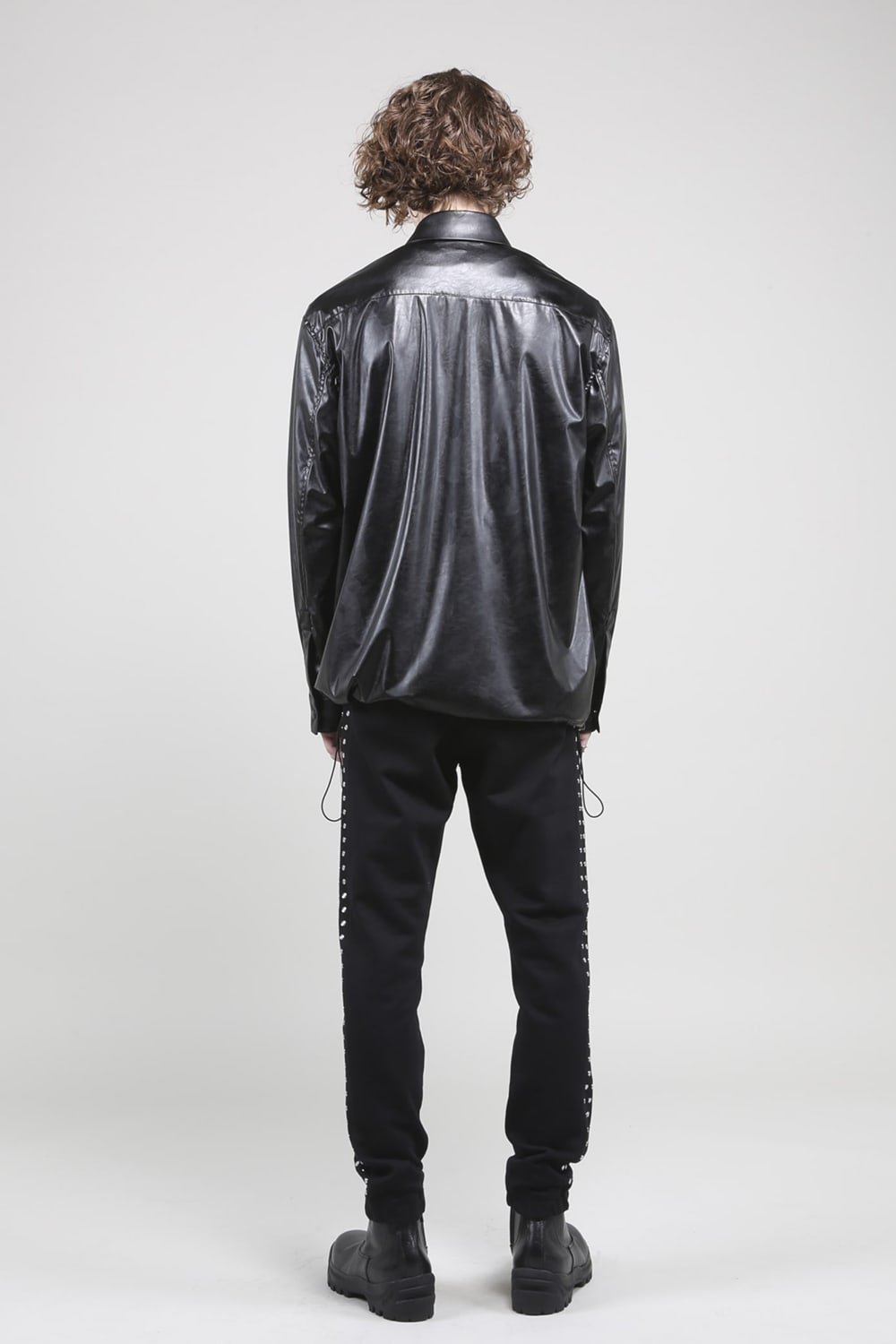 Fake Leather Coach Jacket Black