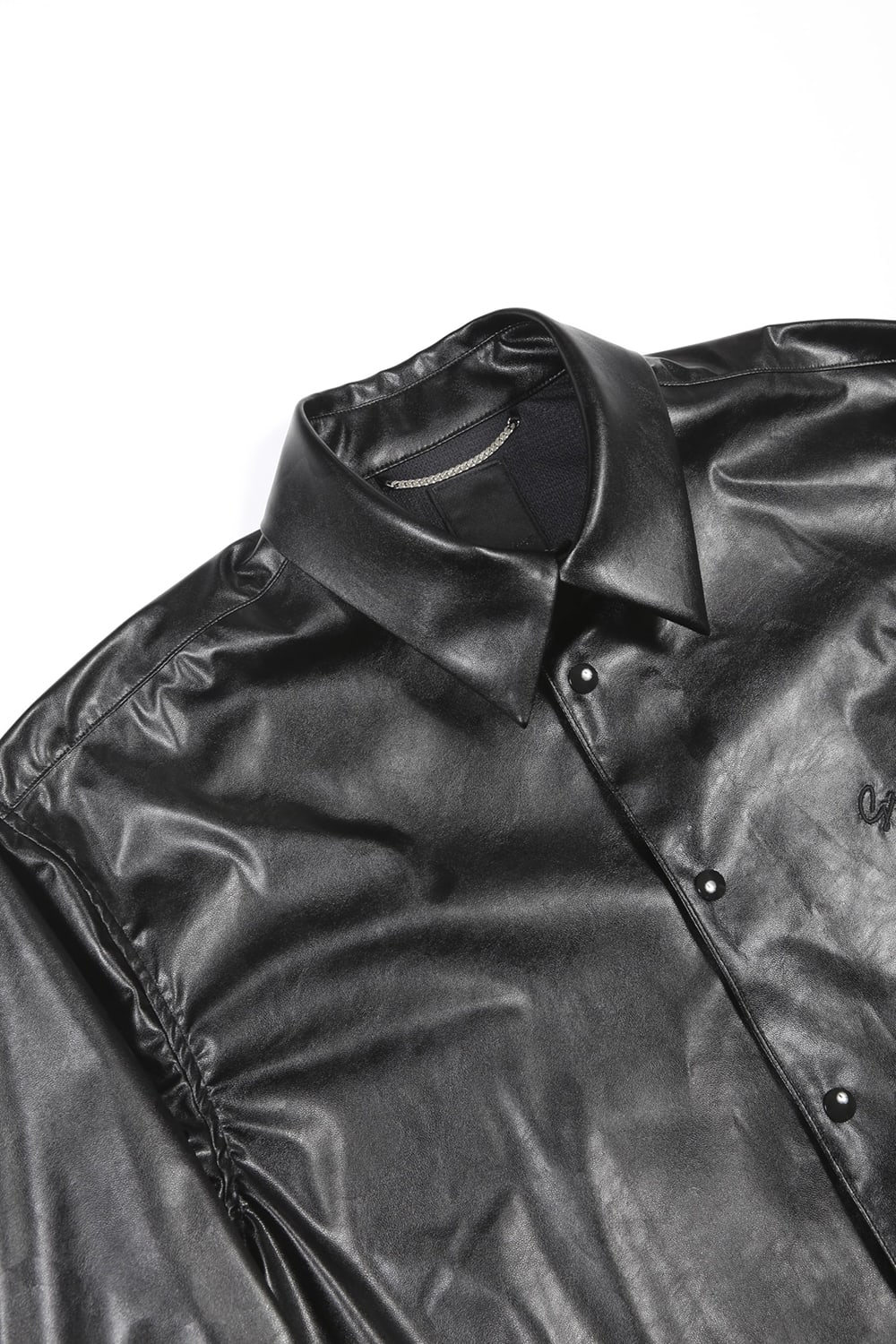 Fake Leather Coach Jacket Black