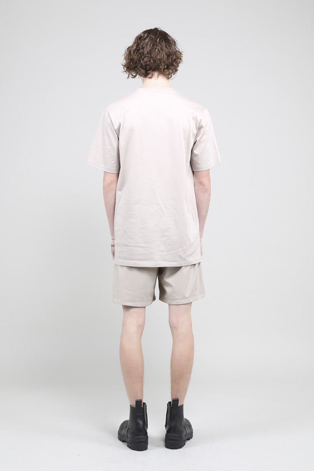 Fake Leather Basket Shorts Bisque