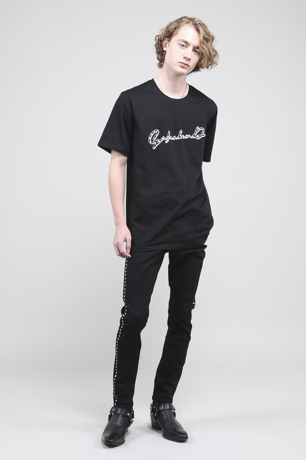 Short Sleeve Print T Shirt Black