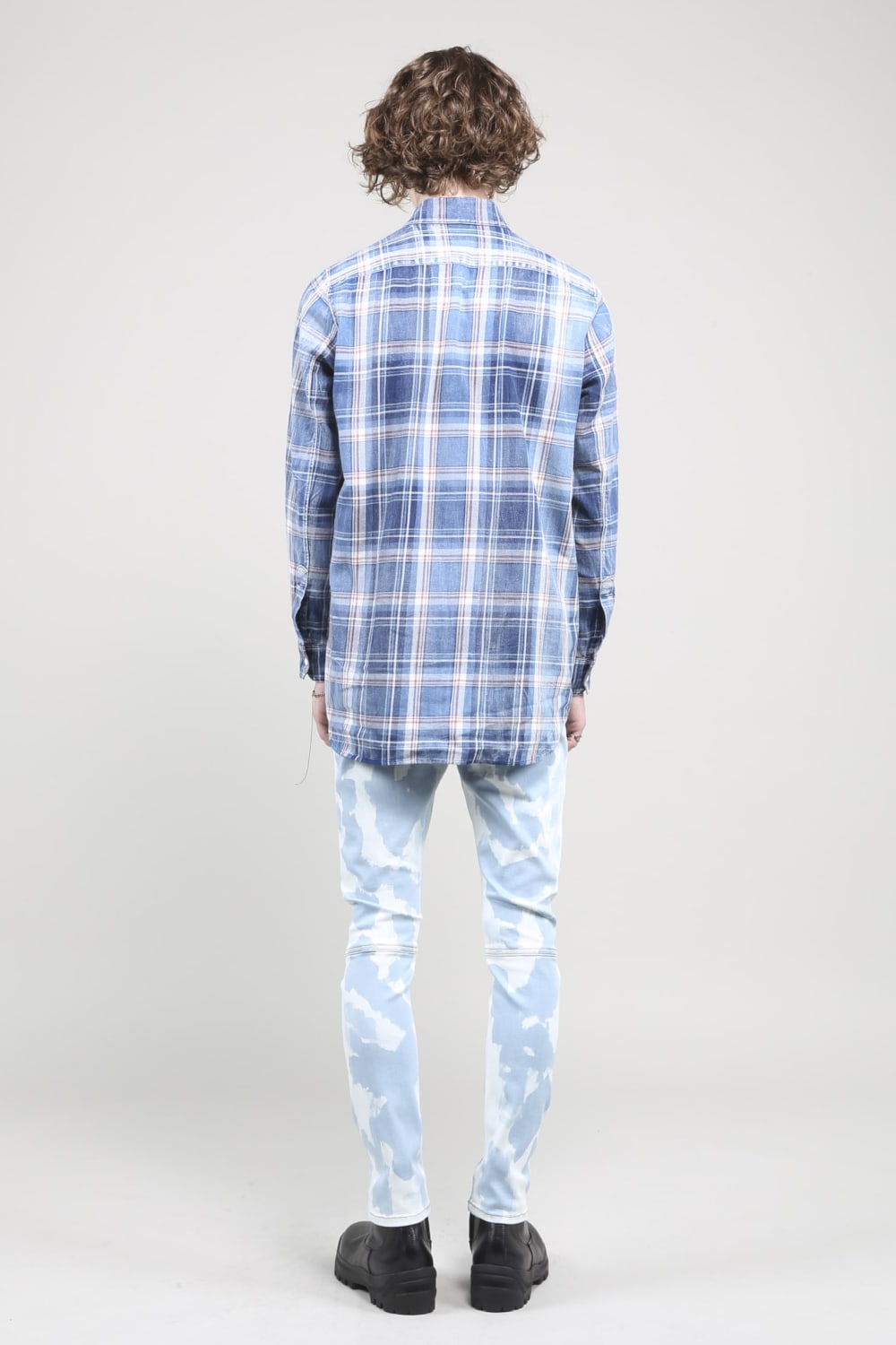 Check Shirt BLUE×OFF WHITE