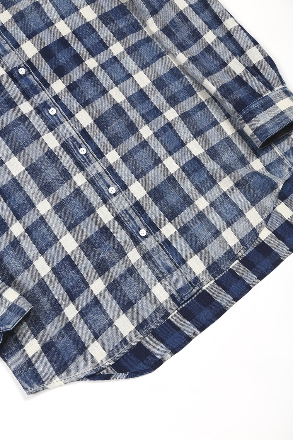 Check Shirt BLUE×OFF WHITE