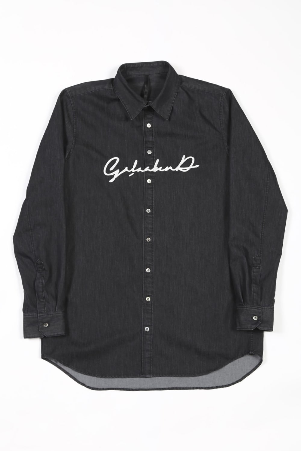 Washed Denim Shirt BLACK