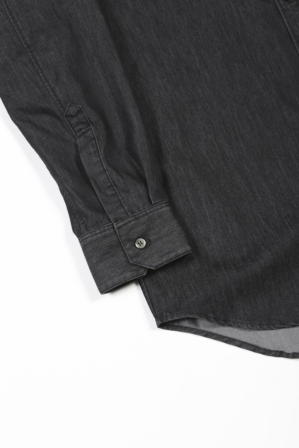 Washed Denim Shirt BLACK