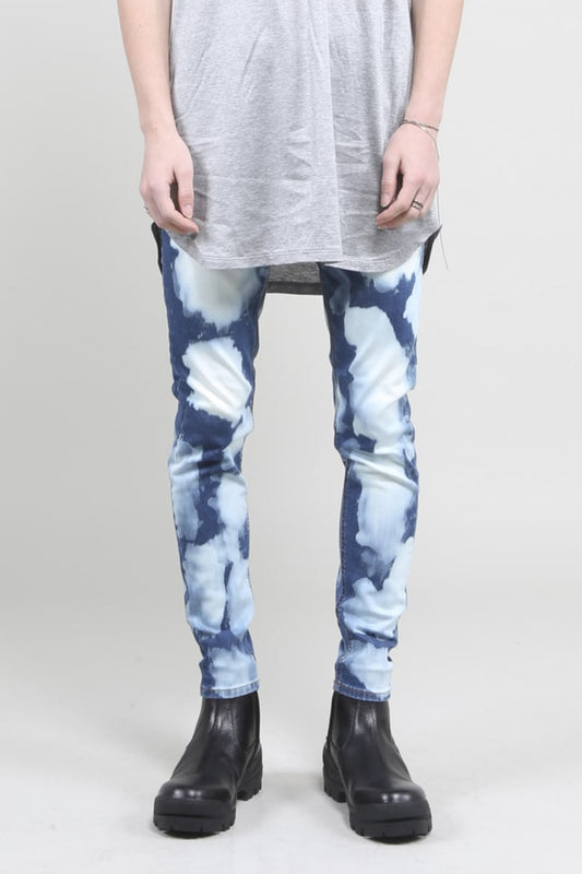 Bleach Denim Pants BLUE×OFF WHITE