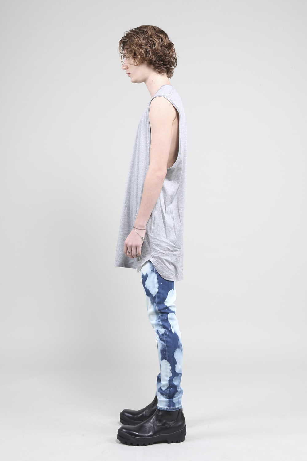 Bleach Denim Pants BLUE×OFF WHITE