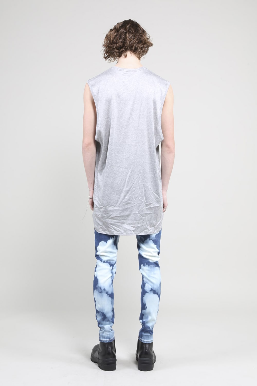 Bleach Denim Pants BLUE×OFF WHITE