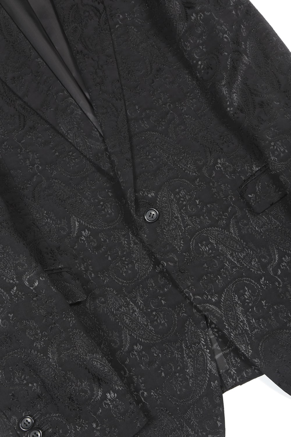 ペイズリージャガード1Bテーラードジャケット ブラック