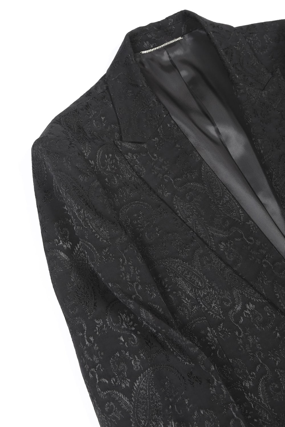 ペイズリージャガード1Bテーラードジャケット ブラック