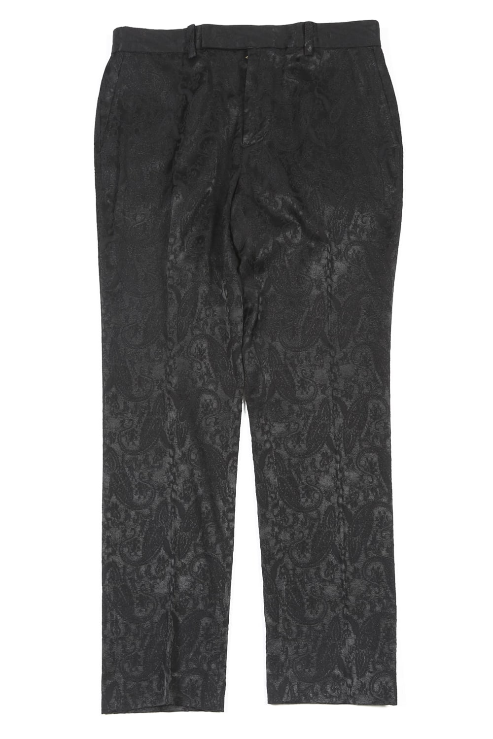 ペイズリー ジャガード パンツ ブラック