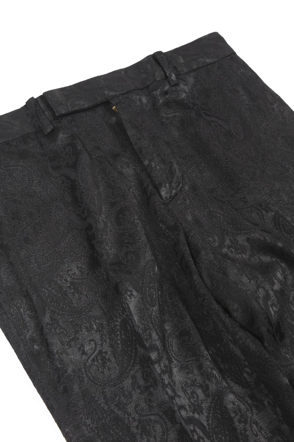 ペイズリー ジャガード パンツ ブラック