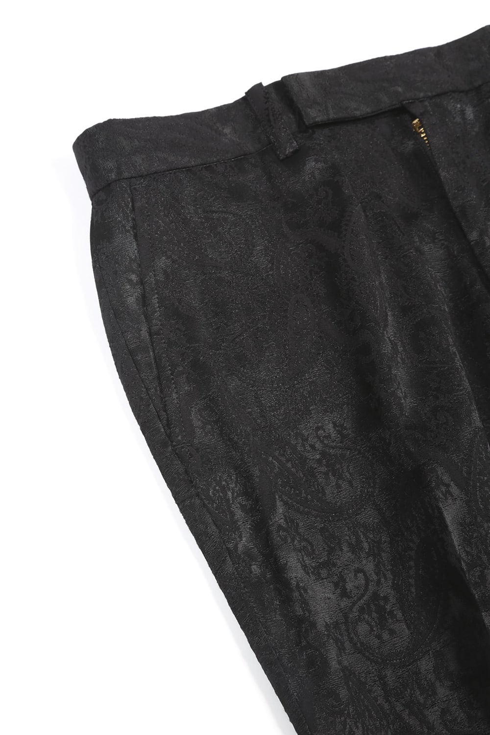 ペイズリー ジャガード パンツ ブラック